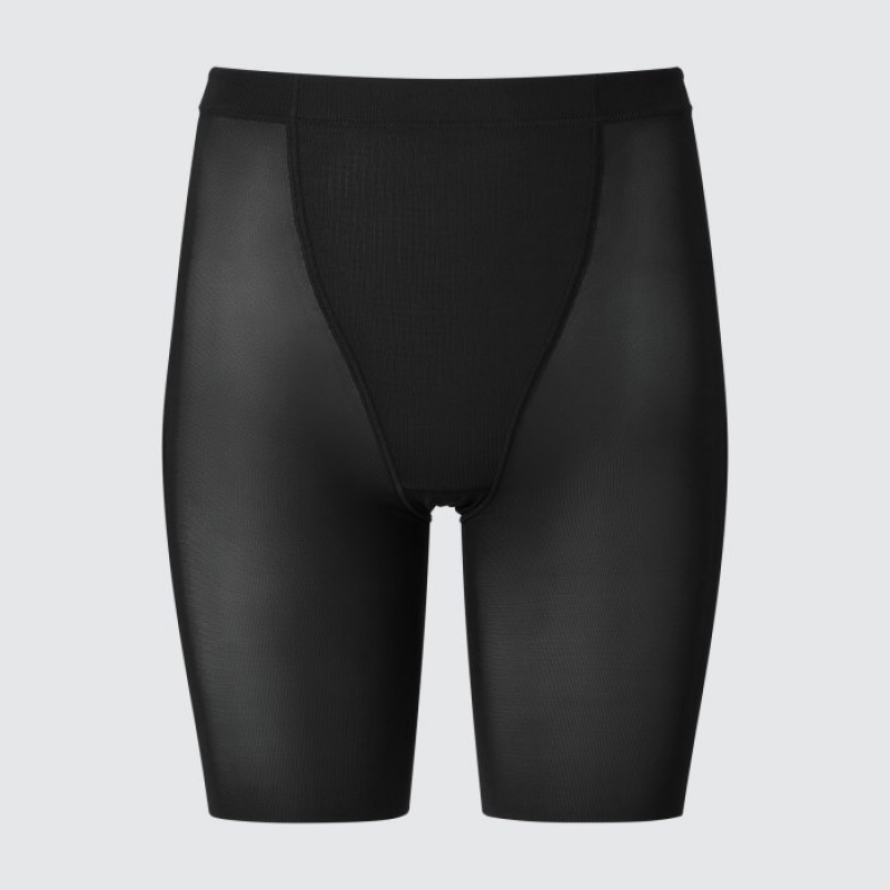 Short Uniqlo AIRism Support Body Shaper Unlined Half Femme Noir | 781786
