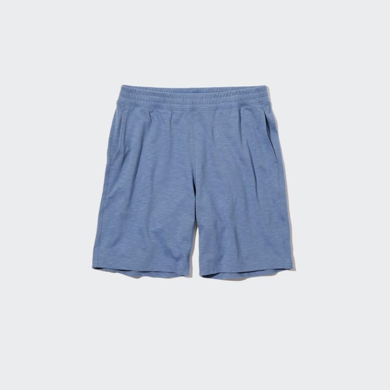 Short Uniqlo Airism Cotton Homme Bleu | 554464