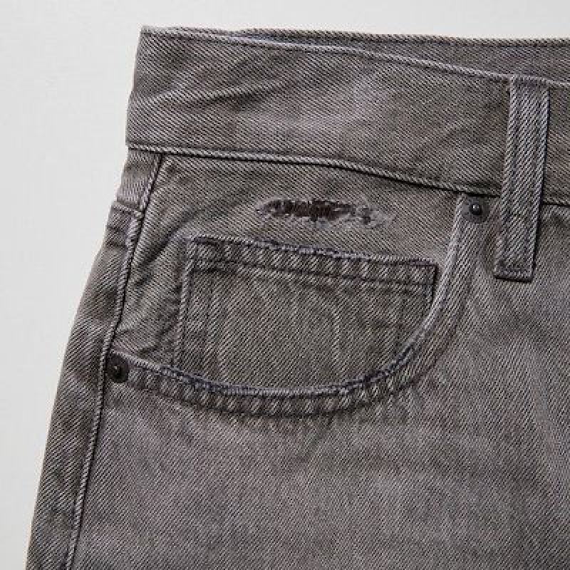Short Uniqlo Boyfriend Denim Femme Grise | 9236735
