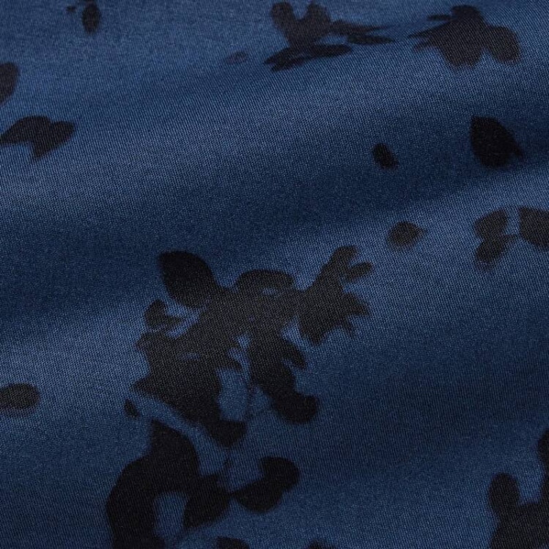 Short Uniqlo Dry Stretch Leaf Print Easy Homme Bleu Marine | 9835471