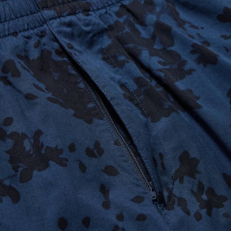 Short Uniqlo Dry Stretch Leaf Print Easy Homme Bleu Marine | 9835471