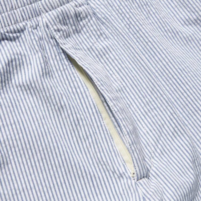 Short Uniqlo Dry Stretch Seersucker Easy Homme Bleu | 8297848