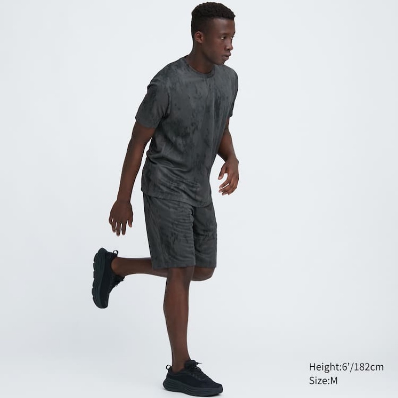 Short Uniqlo Dry-ex Printed Homme Grise | 1968952