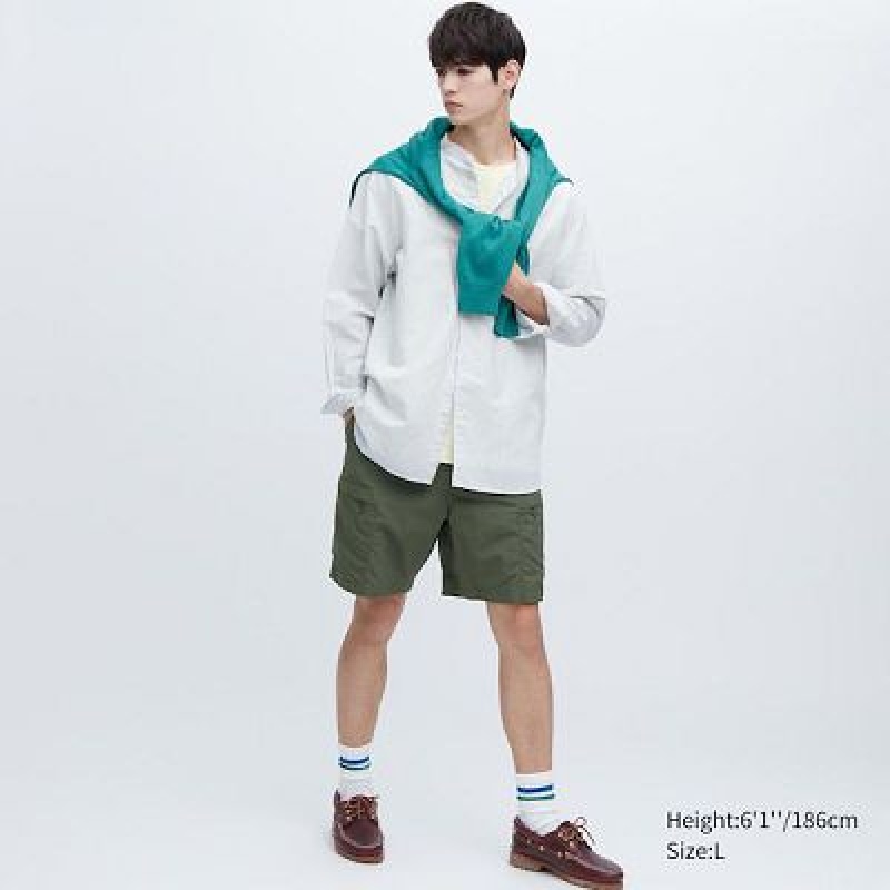 Short Uniqlo Geared Femme Vert Olive | 6343930