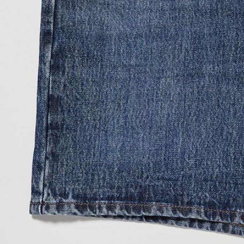 Short Uniqlo High-Rise Denim Femme Bleu | 9550851