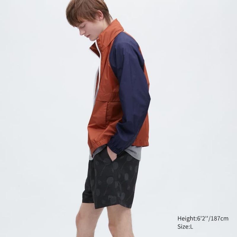 Short Uniqlo Jw Anderson Badminton Print Active Utility Homme Noir | 3515076