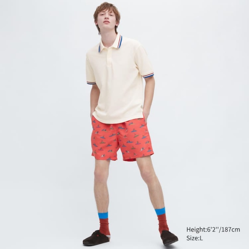 Short Uniqlo Jw Anderson Rowing Print Active Utility Homme Rouge | 9632409