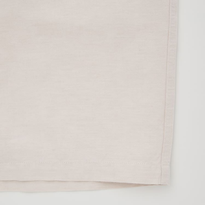 Short Uniqlo Linen Blend Homme Beige | 1973843