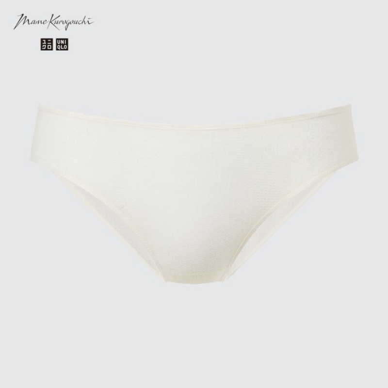 Short Uniqlo Mesh Regular Femme Blanche | 9323053