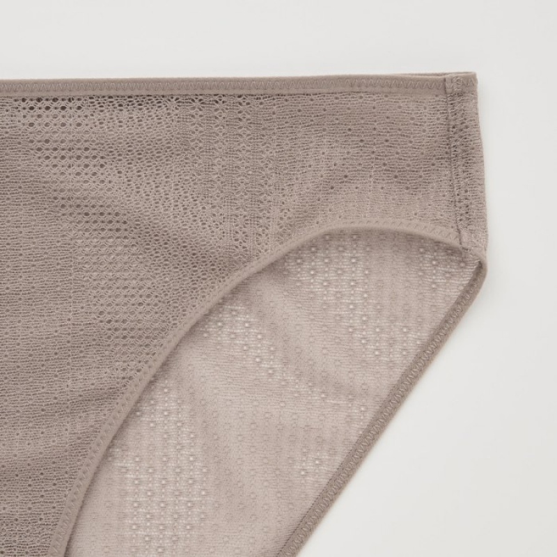 Short Uniqlo Mesh Regular Femme Marron | 4570503