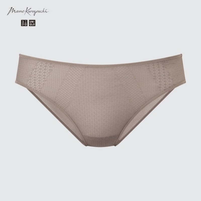 Short Uniqlo Mesh Regular Femme Marron | 4570503