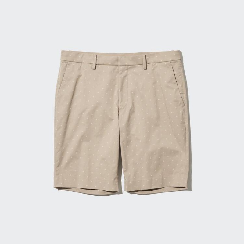 Short Uniqlo Stretch Slim Fit Homme Beige | 9986543