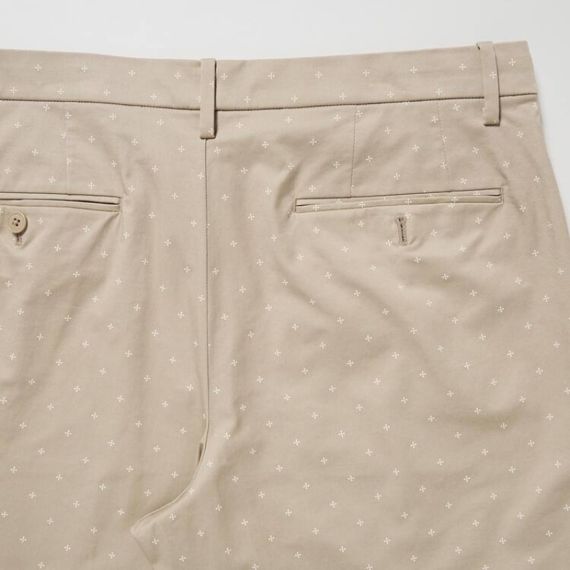 Short Uniqlo Stretch Slim Fit Homme Beige | 9986543
