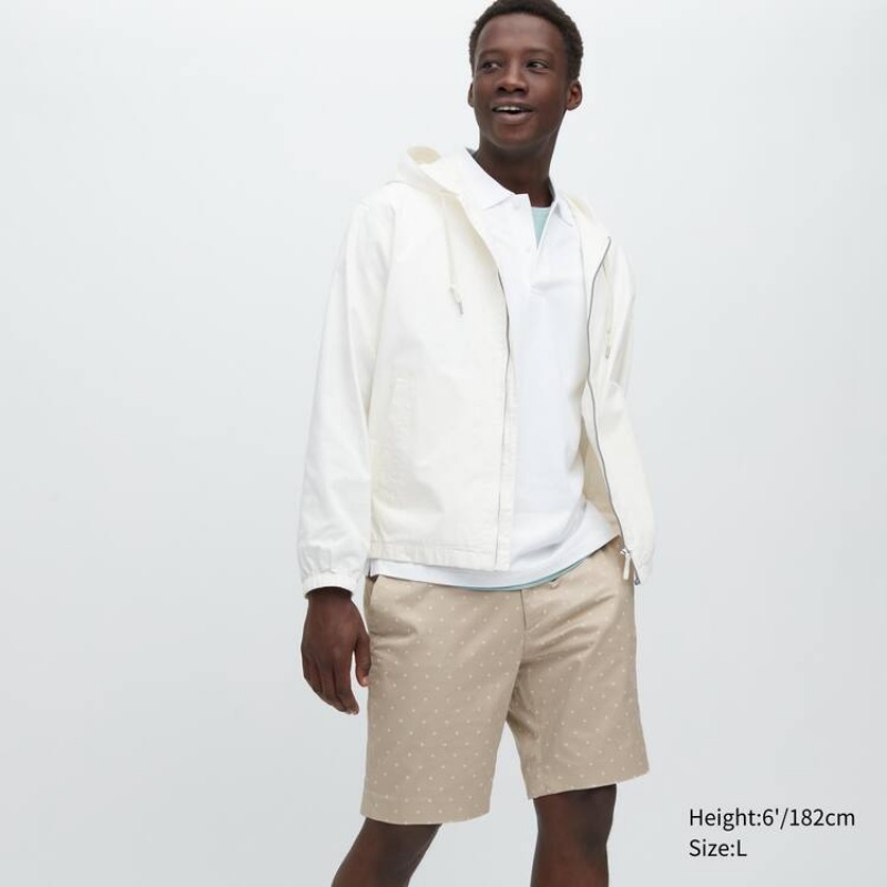 Short Uniqlo Stretch Slim Fit Homme Beige | 9986543