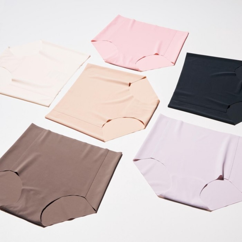 Slips Uniqlo AIRism Ultra Seamless High-Rise Femme Marron | 8578239
