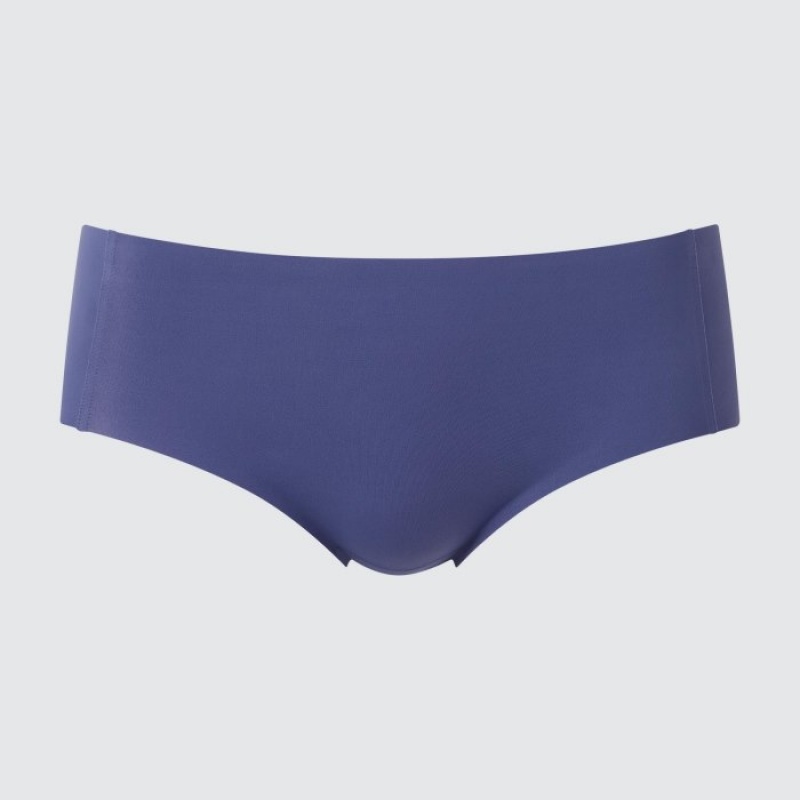 Slips Uniqlo AIRism Ultra Seamless Hiphugger Femme Bleu | 6676990