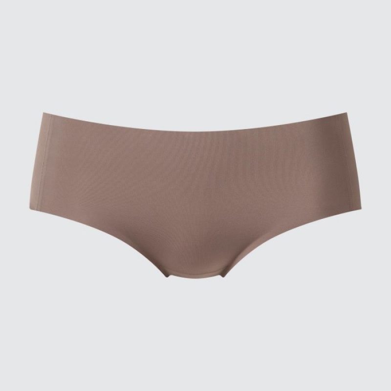 Slips Uniqlo AIRism Ultra Seamless Hiphugger Femme Marron | 9565773