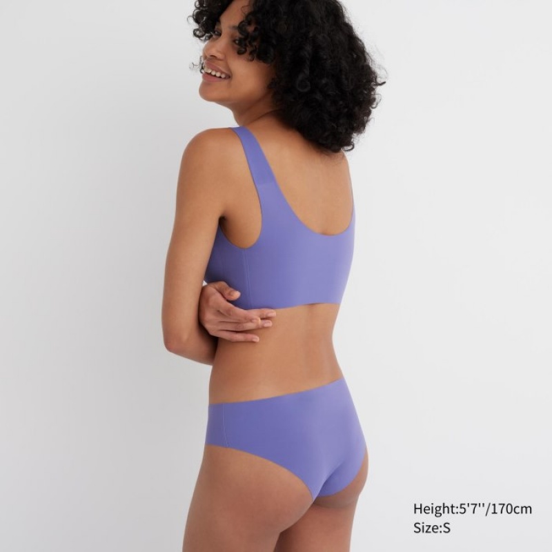 Slips Uniqlo AIRism Ultra Seamless Regular Femme Bleu | 6783583