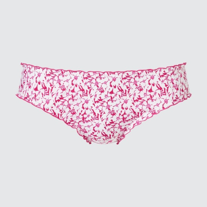 Slips Uniqlo Frilled Mid-Rise Femme Rose | 7763434