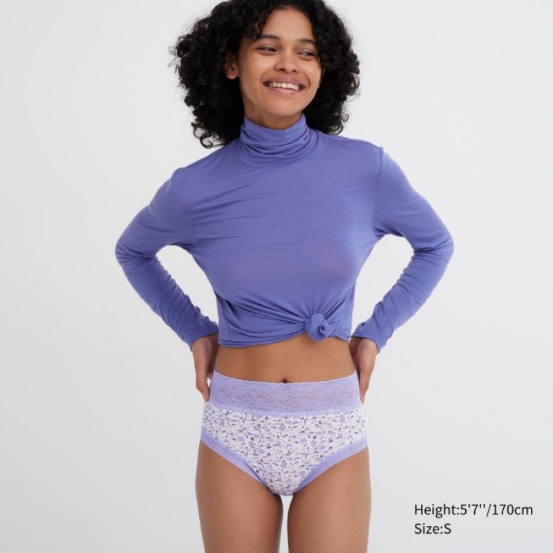 Slips Uniqlo High-Rise Femme Violette | 9432710