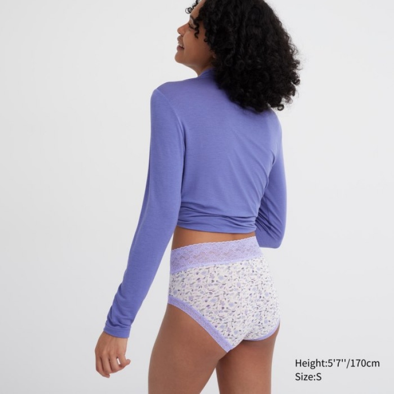 Slips Uniqlo High-Rise Femme Violette | 9432710