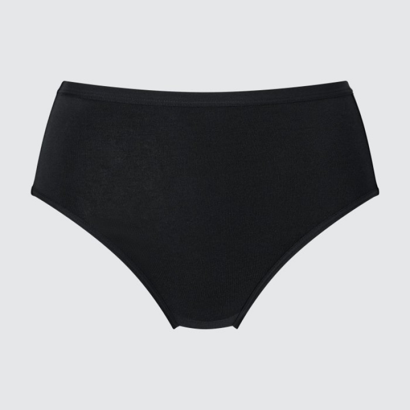 Slips Uniqlo High Rise Basic Femme Noir | 700543