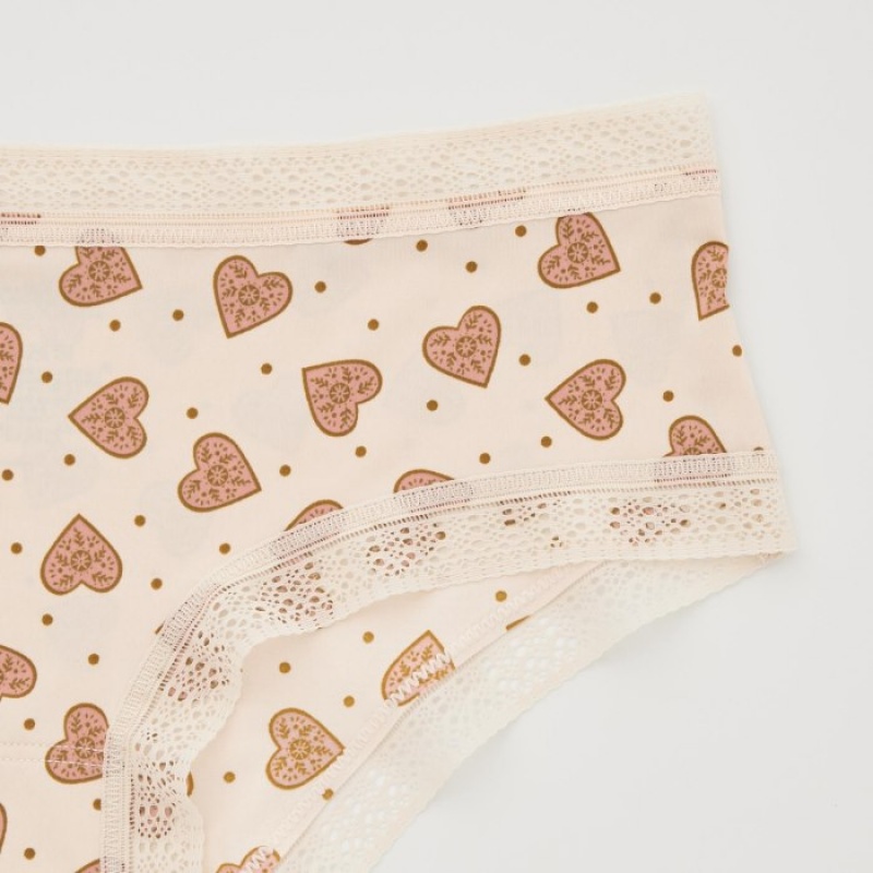 Slips Uniqlo Hiphugger Femme Beige | 4345405