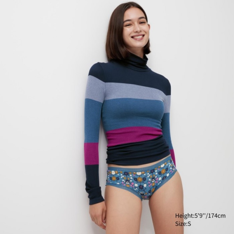 Slips Uniqlo Hiphugger Femme Bleu | 2563921