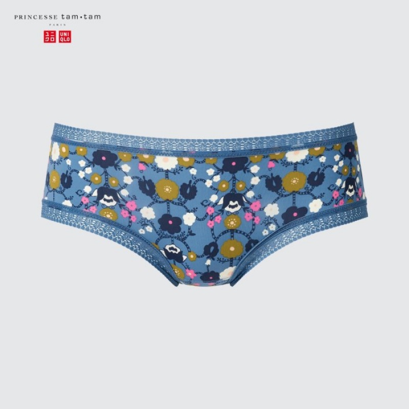 Slips Uniqlo Hiphugger Femme Bleu | 2563921