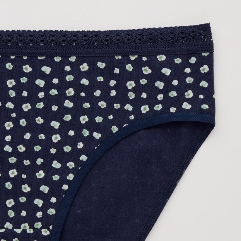 Slips Uniqlo Mid-Rise Femme Bleu Marine | 1970155