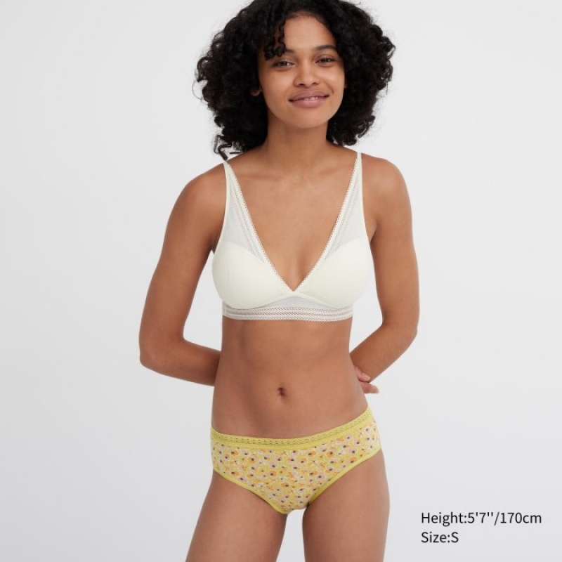 Slips Uniqlo Mid-Rise Femme Jaune | 9198899
