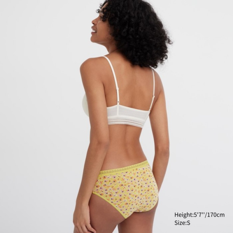 Slips Uniqlo Mid-Rise Femme Jaune | 9198899