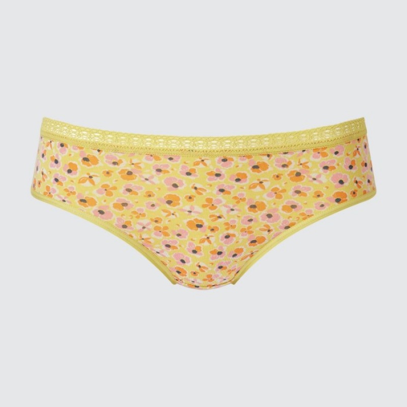 Slips Uniqlo Mid-Rise Femme Jaune | 9198899