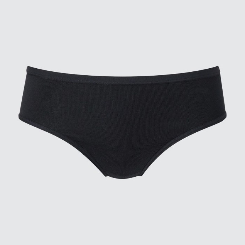 Slips Uniqlo Mid-Rise Femme Noir | 672359