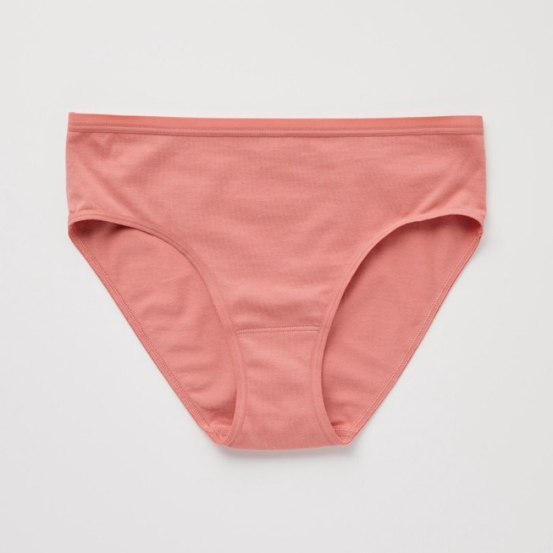 Slips Uniqlo Mid-Rise Femme Rose | 568861