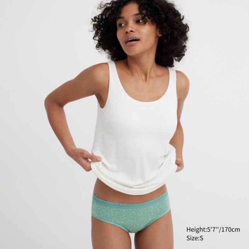Slips Uniqlo Mid-Rise Femme Vert | 4267135