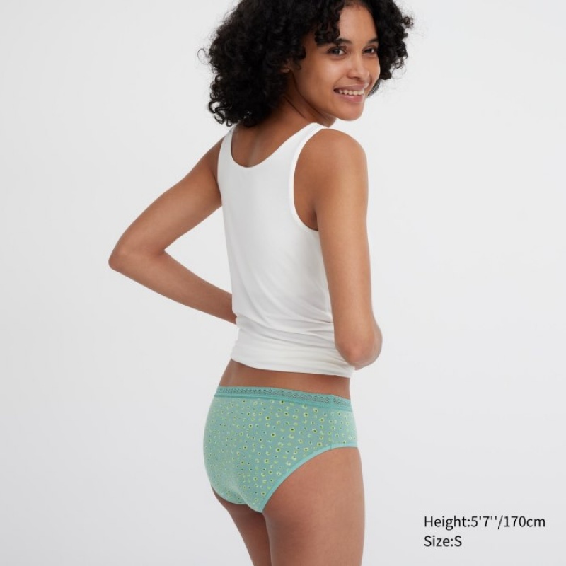 Slips Uniqlo Mid-Rise Femme Vert | 4267135