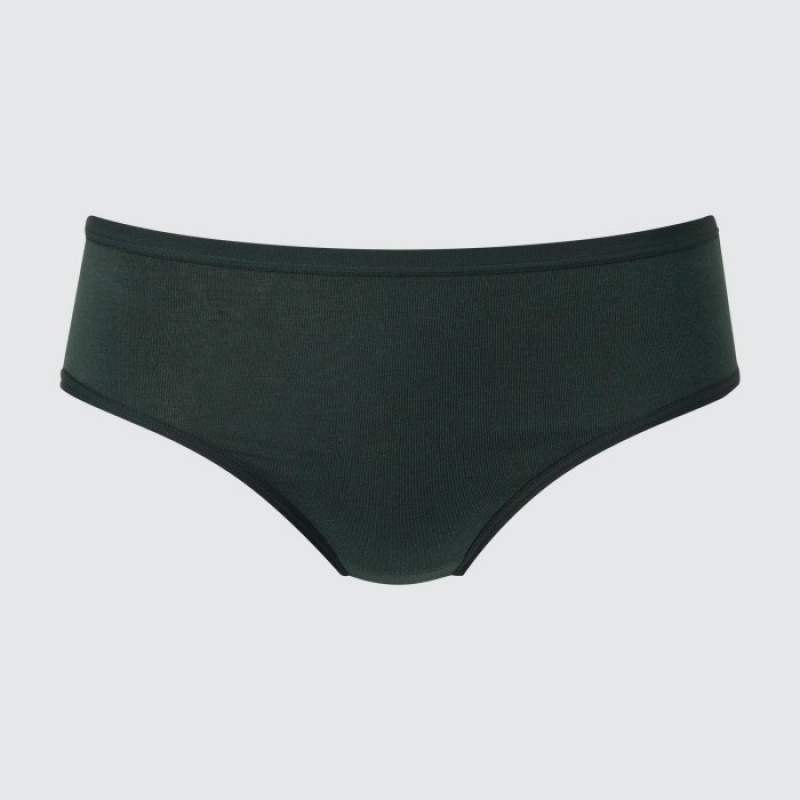 Slips Uniqlo Mid-Rise Femme Vert | 5011855