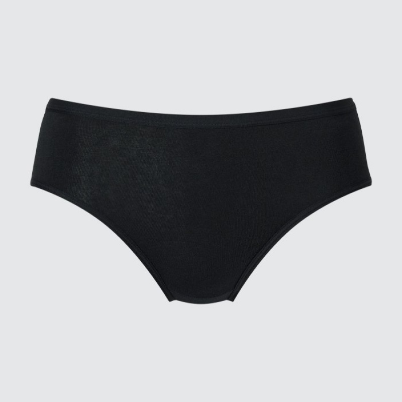 Slips Uniqlo Mid Rise Basic Femme Noir | 7439596