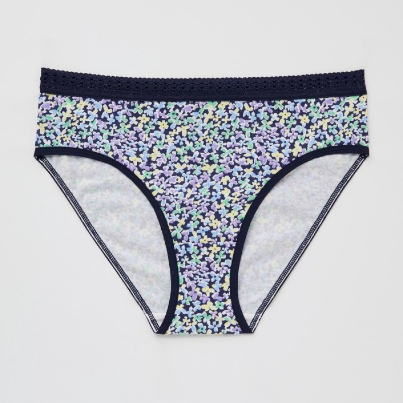 Slips Uniqlo Mid Rise Femme Bleu Marine | 6175458