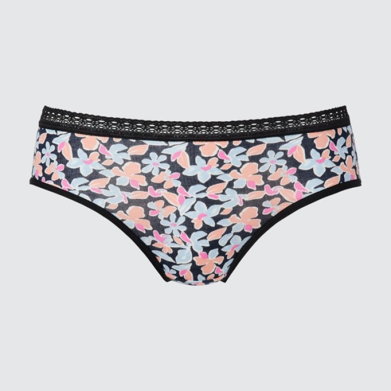 Slips Uniqlo Mid Rise Femme Noir | 1971159