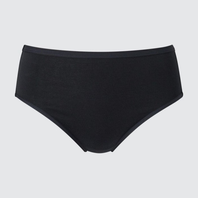 Slips Uniqlo Plain High-Rise Femme Noir | 1674350
