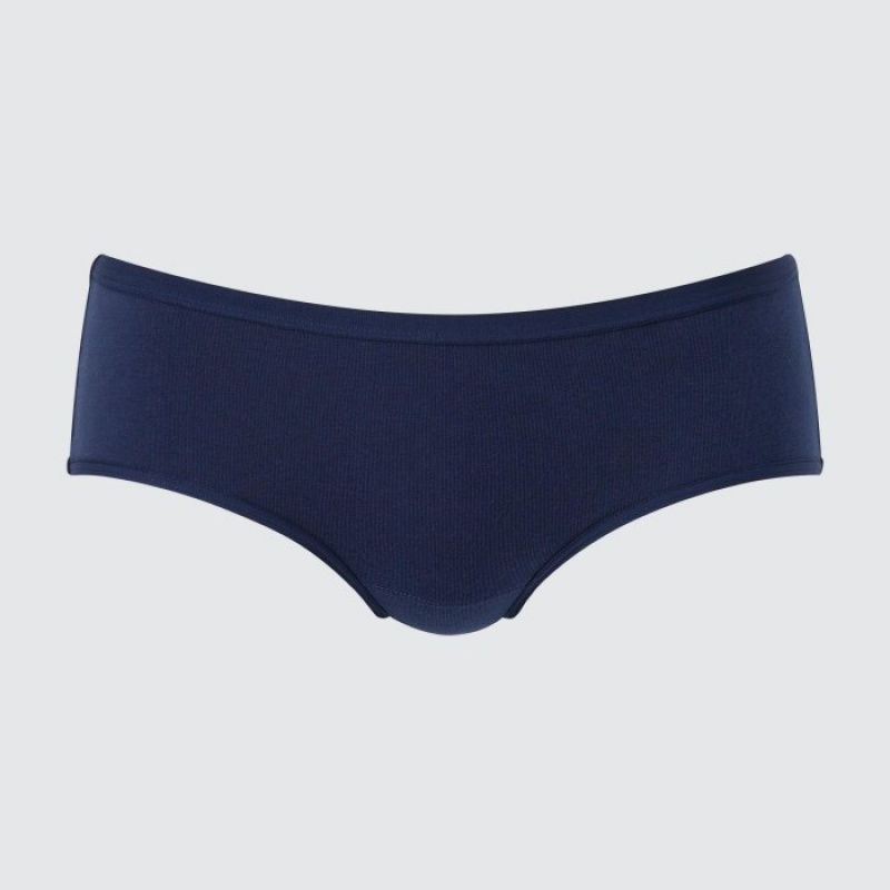 Slips Uniqlo Plain Hip Huggers Femme Bleu | 3004049
