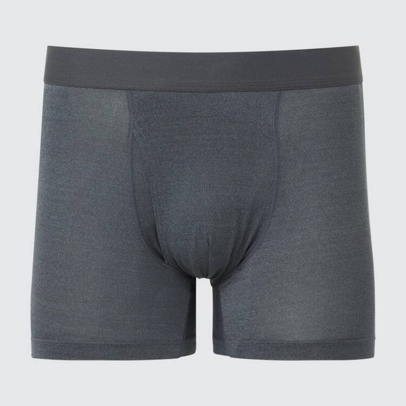 Sous Vêtement Uniqlo Airism Heather Boxers Homme Grise | 485436