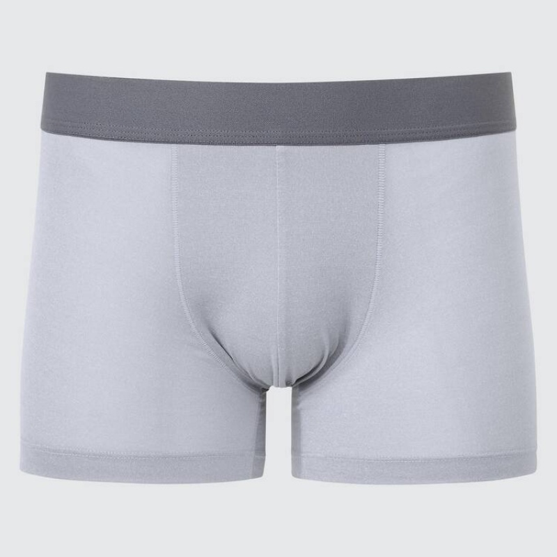 Sous Vêtement Uniqlo Airism Heather Low Rise Boxers Homme Grise | 3596961