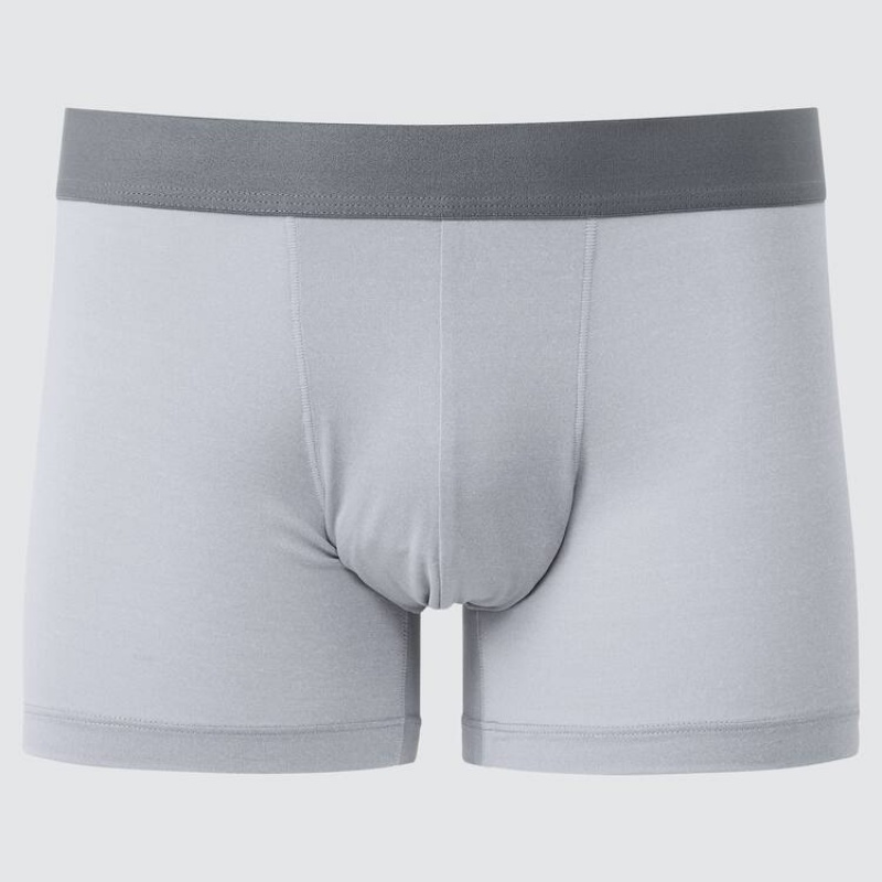 Sous Vêtement Uniqlo Airism Heather Low Rise Boxer Homme Grise | 7305750