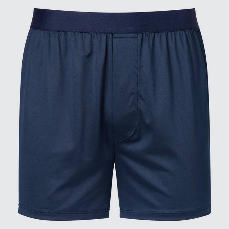 Sous Vêtement Uniqlo Airism Loose Fit Boxers Homme Bleu Marine | 8706780