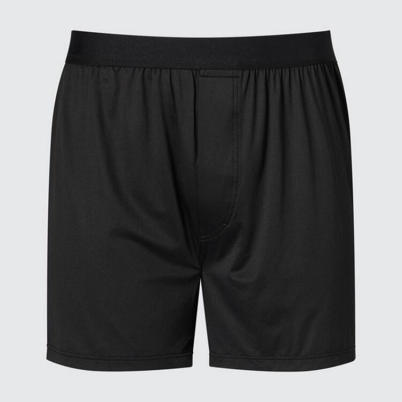 Sous Vêtement Uniqlo Airism Loose Fit Boxers Homme Noir | 1029076