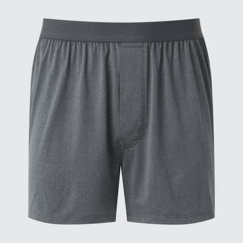 Sous Vêtement Uniqlo Airism Loose Fit Heather Boxers Homme Grise | 6704640