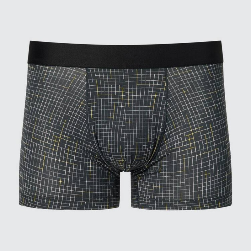 Sous Vêtement Uniqlo Airism Low Rise Printed Boxers Homme Grise | 2929128